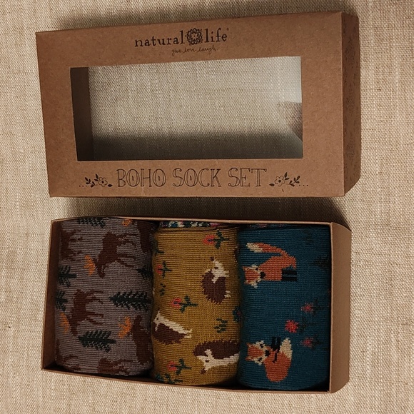 NATURAL LIFE: WILDLIFE (3-SET) BOHO SOCKS - Picture 7 of 7